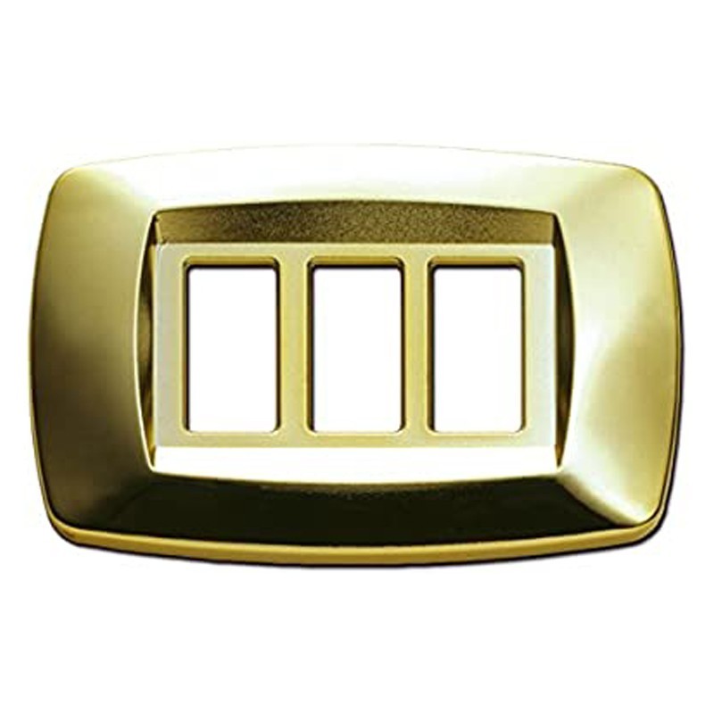 Master Modì per Bticino placca 1 modulo colore ottone lucido MD211 Master Modì per Bticino placca 1 modulo colore ottone lucido MD211